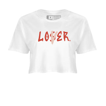 13s Dune Red shirts to match jordans Loser Lover sneaker match tees Air Jordan 13 Dune Red SNRT Sneaker Tees streetwear brand White 2 crop tee