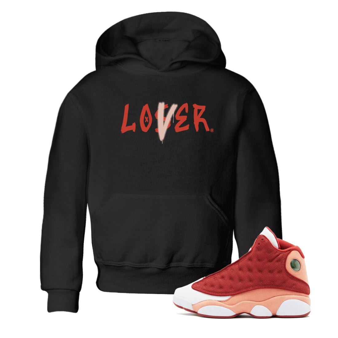 13s Dune Red shirts to match jordans Loser Lover sneaker match tees Air Jordan 13 Dune Red SNRT Sneaker Tees streetwear brand Baby and Youth Black 1 cotton tee