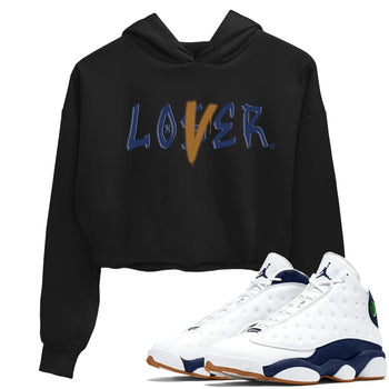 Air Jordan 13 Midnight Navy shirts to match jordans Loser Lover sneaker match tees 13 Midnight Navy SNRT Sneaker Release Tees unisex cotton Black 1 Crop Shirts