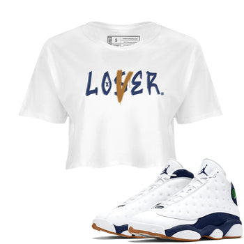 Air Jordan 13 Midnight Navy shirts to match jordans Loser Lover sneaker match tees 13 Midnight Navy SNRT Sneaker Release Tees unisex cotton White 1 Crop Shirts