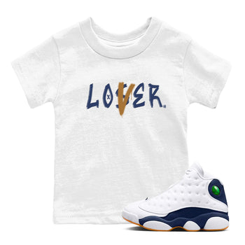 Air Jordan 13 Midnight Navy shirts to match jordans Loser Lover sneaker match tees 13 Midnight Navy SNRT Sneaker Release Tees Youth Baby White 1 crew neck shirts