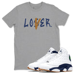 Air Jordan 13 Midnight Navy shirts to match jordans Loser Lover sneaker match tees 13 Midnight Navy SNRT Sneaker Release Tees unisex cotton Heather Grey 1 crew neck shirts