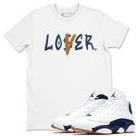 Air Jordan 13 Midnight Navy shirts to match jordans Loser Lover sneaker match tees 13 Midnight Navy SNRT Sneaker Release Tees unisex cotton White 1 crew neck shirts