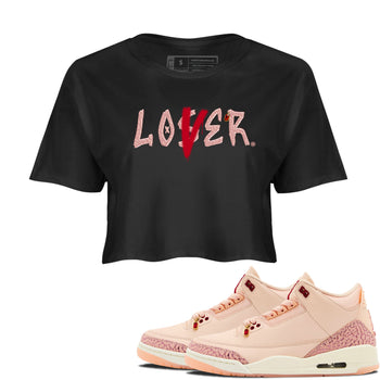 Air Jordan 3 "Treat Yourself" Washed Coral shirts to Special Valentine's Day Loser Lover sneaker match tees Jordan 3 Valentine's Day best t shirts to wear with jordans SNRT Sneaker Tees Graphic Tee Black 1 crop tee
