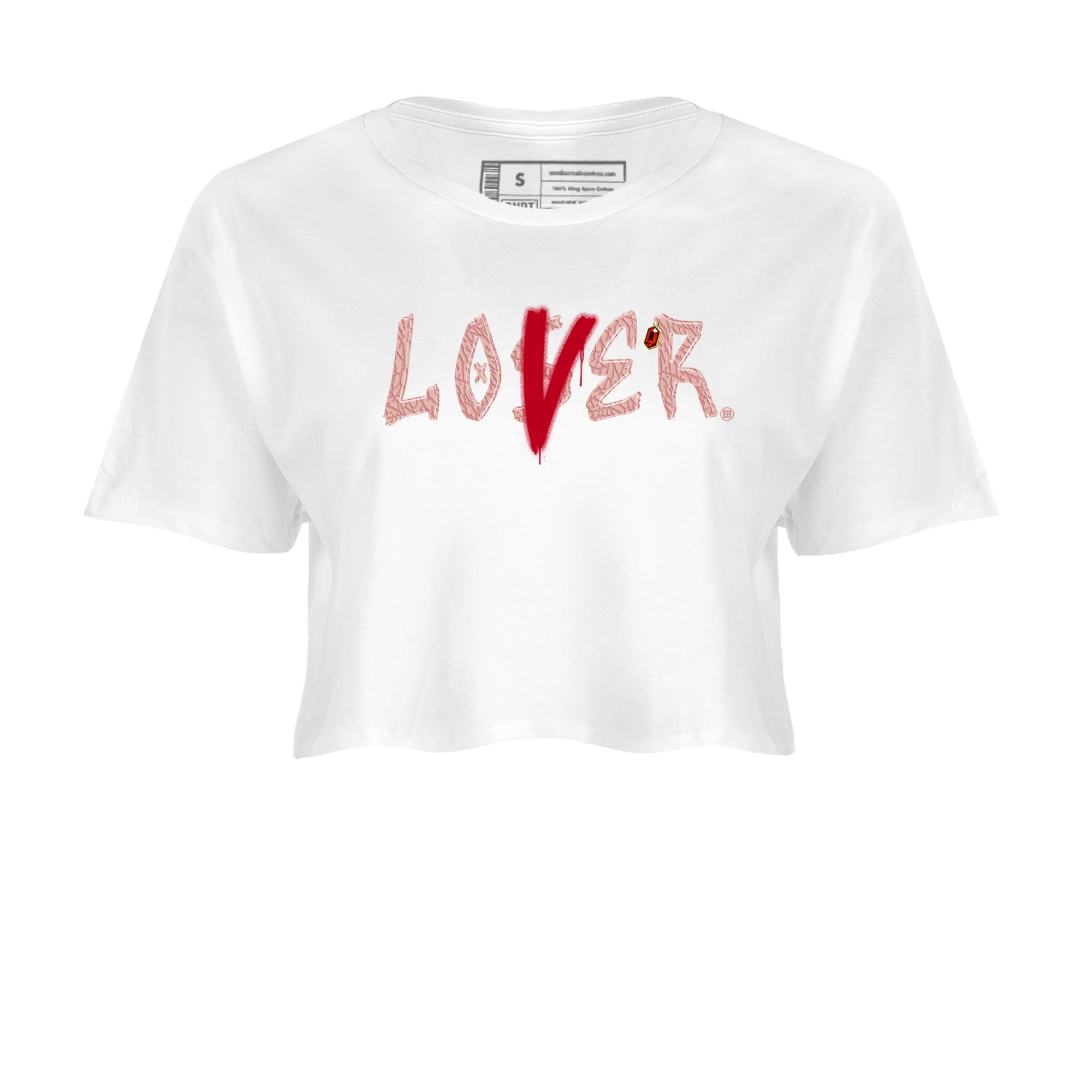 Air Jordan 3 "Treat Yourself" Washed Coral shirts to Special Valentine's Day Loser Lover sneaker match tees Jordan 3 Valentine's Day best t shirts to wear with jordans SNRT Sneaker Tees Graphic Tee White 2 crop tee