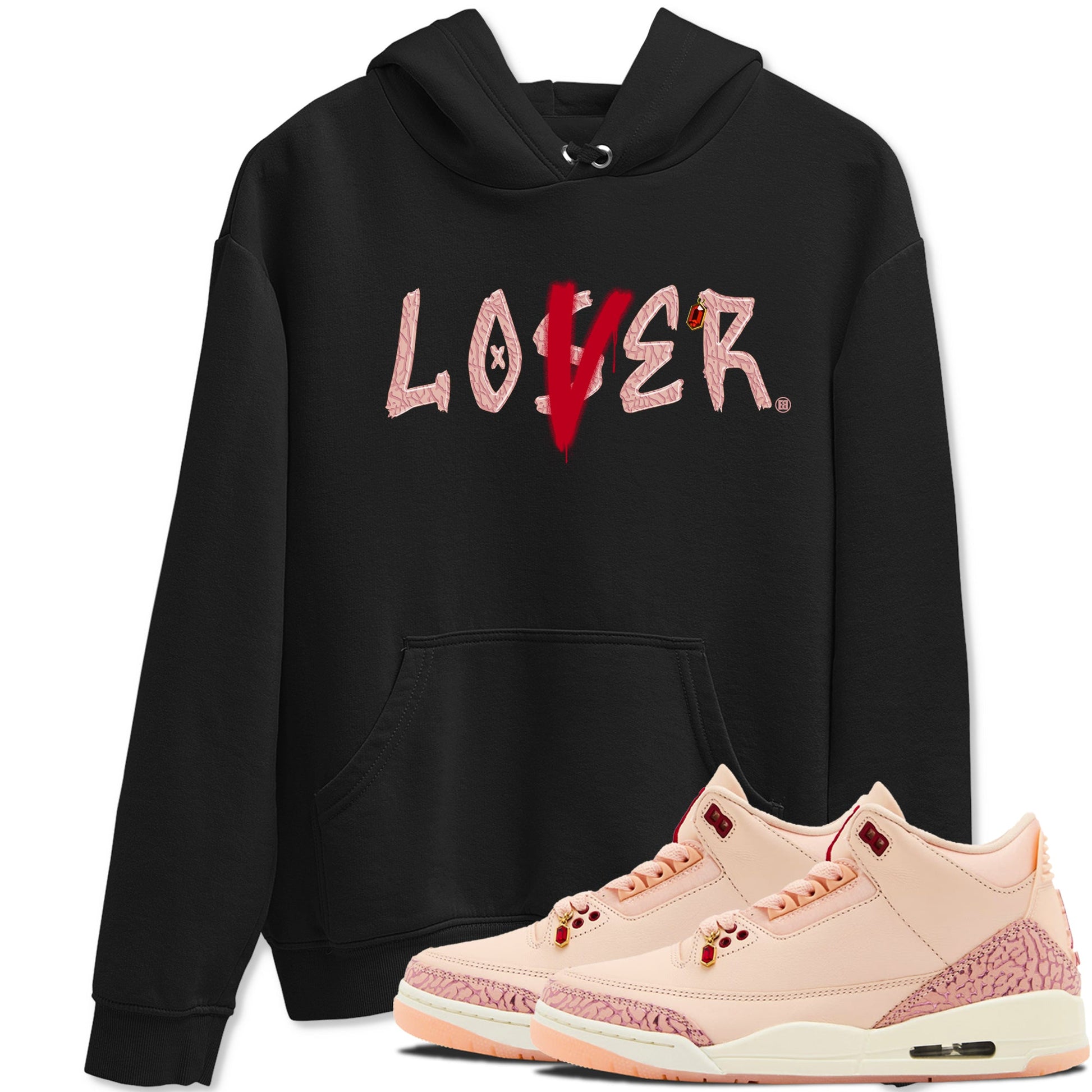 Air Jordan 3 "Treat Yourself" Washed Coral shirts to Special Valentine's Day Loser Lover sneaker match tees Jordan 3 Valentine's Day best t shirts to wear with jordans SNRT Sneaker Tees Graphic Tee Black 1 shirts