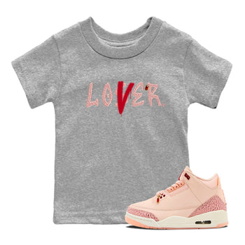 Air Jordan 3 "Treat Yourself" Washed Coral shirts to Special Valentine's Day Loser Lover sneaker match tees Jordan 3 Valentine's Day best t shirts to wear with jordans SNRT Sneaker Tees Youth Baby Heather Grey 1 tee
