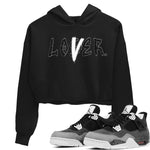 4s Fear shirts to match jordans Loser Lover sneaker match tees Air Jordan 4 Retro Fear match shoes to clothes SNRT Sneaker Tees unisex cotton Black 1 crop tee