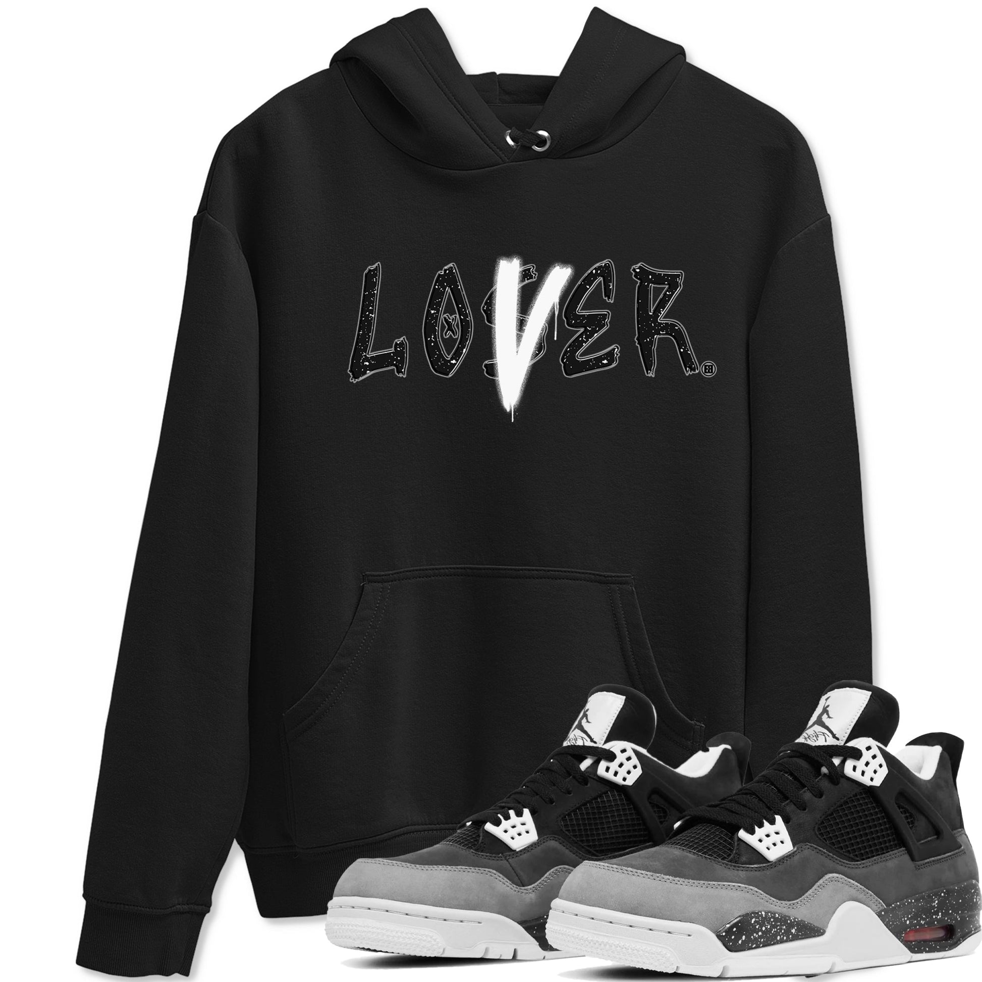 4s Fear shirts to match jordans Loser Lover sneaker match tees Air Jordan 4 Retro Fear match shoes to clothes SNRT Sneaker Tees unisex cotton Black 1 shirts