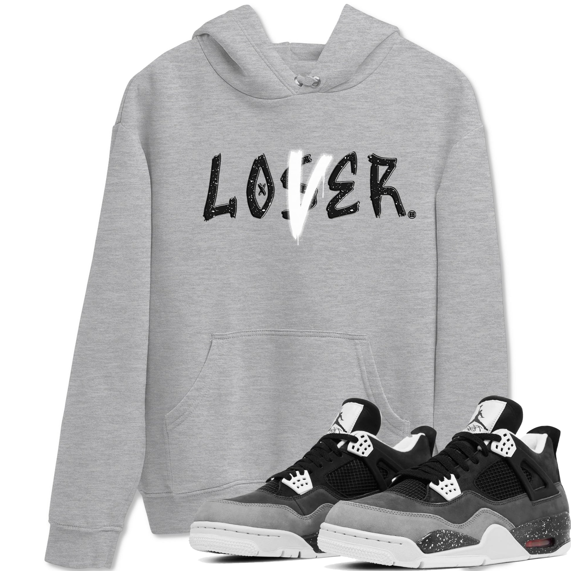 4s Fear shirts to match jordans Loser Lover sneaker match tees Air Jordan 4 Retro Fear match shoes to clothes SNRT Sneaker Tees unisex cotton Heather Grey 1 shirts