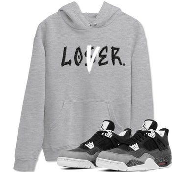 4s Fear shirts to match jordans Loser Lover sneaker match tees Air Jordan 4 Retro Fear match shoes to clothes SNRT Sneaker Tees unisex cotton Heather Grey 1 shirts