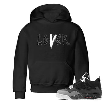 4s Fear shirts to match jordans Loser Lover sneaker match tees Air Jordan 4 Retro Fear match shoes to clothes SNRT Sneaker Tees Youth Baby Black 1 tee