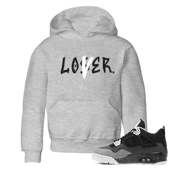 4s Fear shirts to match jordans Loser Lover sneaker match tees Air Jordan 4 Retro Fear match shoes to clothes SNRT Sneaker Tees Youth Baby Heather Grey 1 tee
