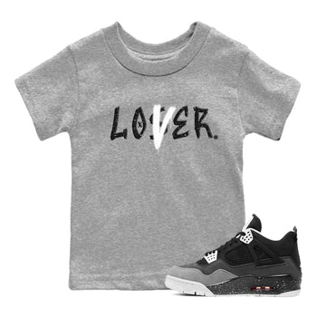 4s Fear shirts to match jordans Loser Lover sneaker match tees Air Jordan 4 Retro Fear match shoes to clothes SNRT Sneaker Tees Youth Baby Heather Grey 1 tee