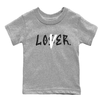 4s Fear shirts to match jordans Loser Lover sneaker match tees Air Jordan 4 Retro Fear match shoes to clothes SNRT Sneaker Tees Youth Baby Heather Grey 2 tee