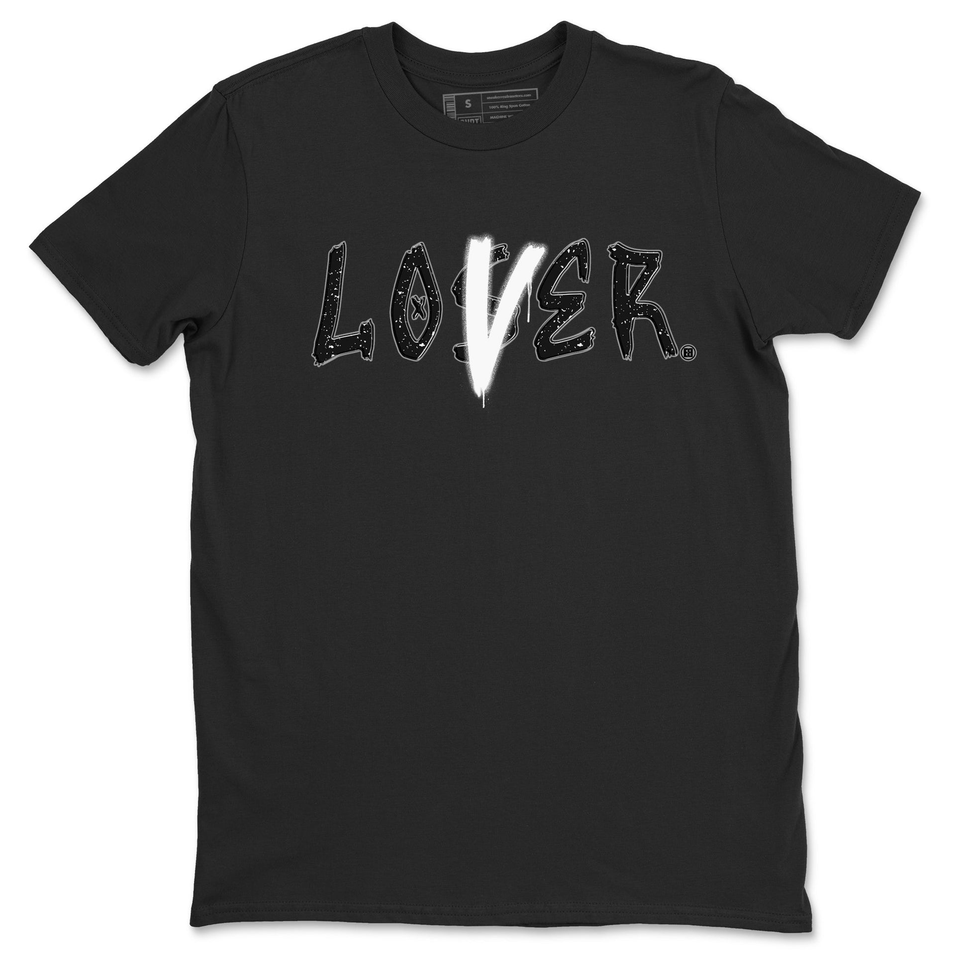 4s Fear shirts to match jordans Loser Lover sneaker match tees Air Jordan 4 Retro Fear match shoes to clothes SNRT Sneaker Tees unisex cotton Black 2 shirts