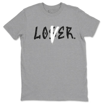 4s Fear shirts to match jordans Loser Lover sneaker match tees Air Jordan 4 Retro Fear match shoes to clothes SNRT Sneaker Tees unisex cotton Heather Grey 2 shirts