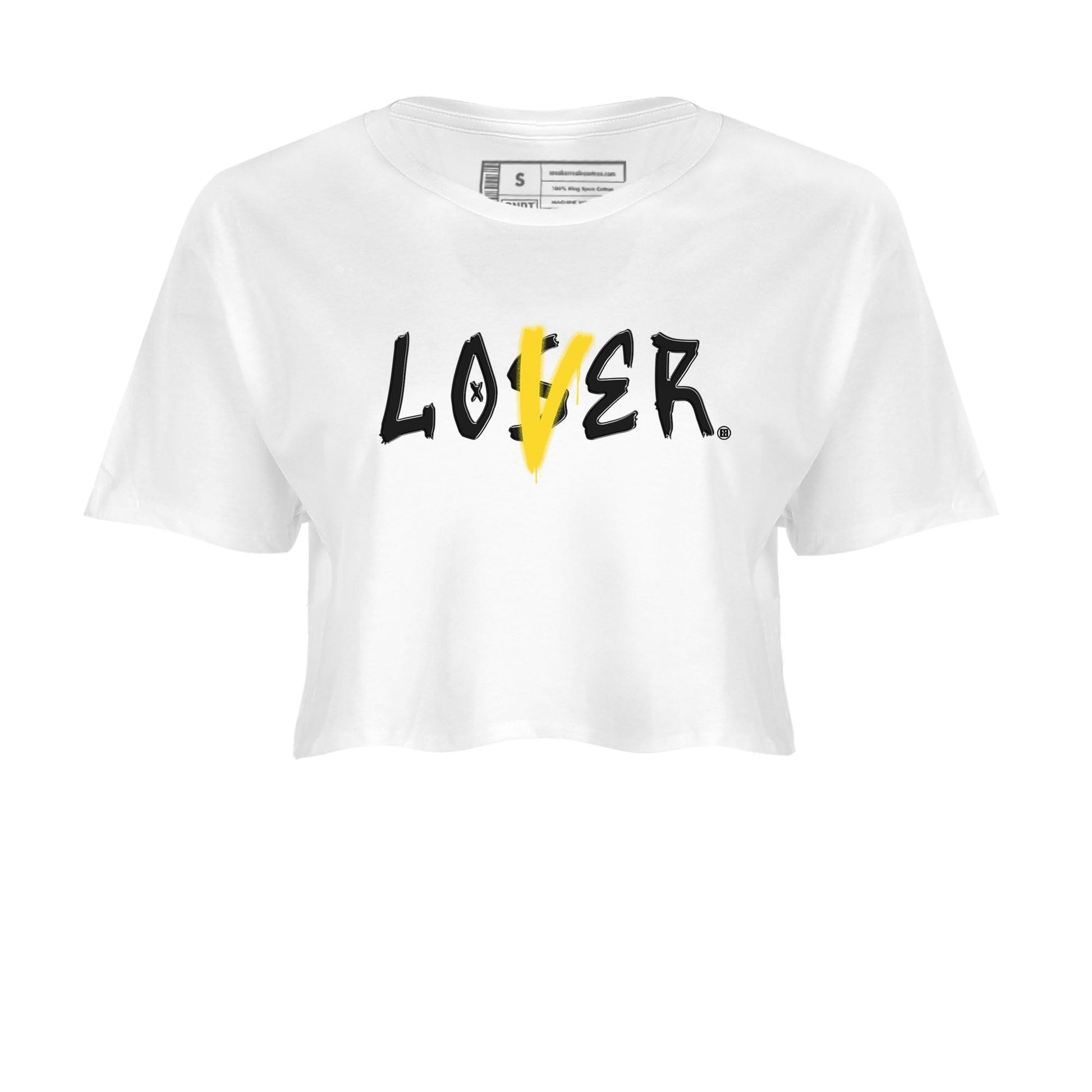 Air Jordan 4 Retro Vivid Sulfur shirt to match jordans Loser Lover sneaker tees 4s Vivid Sulfur SNRT Sneaker Release Tees White 2 crop length shirt