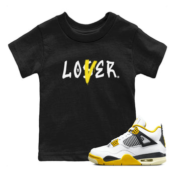 Air Jordan 4 Retro Vivid Sulfur shirt to match jordans Loser Lover sneaker tees 4s Vivid Sulfur SNRT Sneaker release tees baby toddler Black 1 cotton Shirt