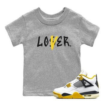 Air Jordan 4 Retro Vivid Sulfur shirt to match jordans Loser Lover sneaker tees 4s Vivid Sulfur SNRT Sneaker release tees baby toddler Heather Grey 1 cotton Shirt