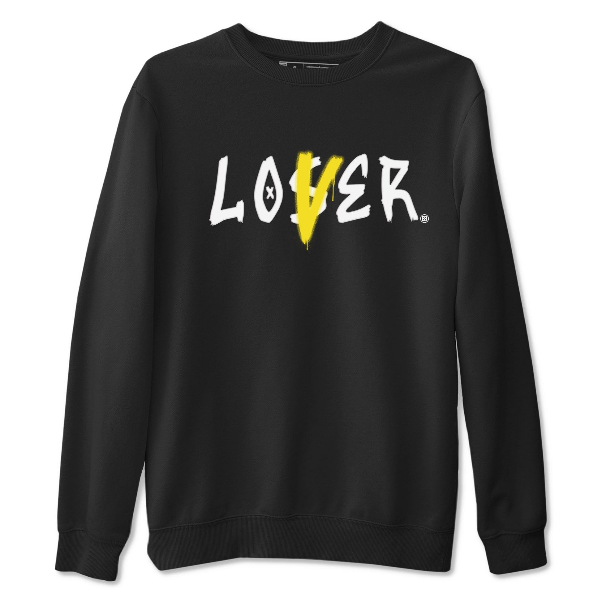 Air Jordan 4 Retro Vivid Sulfur shirt to match jordans Loser Lover sneaker tees 4s Vivid Sulfur SNRT Sneaker Release Tees unisex cotton Black 2 crew neck shirt