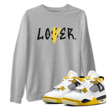 Air Jordan 4 Retro Vivid Sulfur shirt to match jordans Loser Lover sneaker tees 4s Vivid Sulfur SNRT Sneaker Release Tees unisex cotton Heather Grey 1 crew neck shirt
