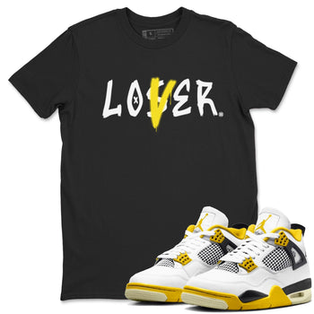 Air Jordan 4 Retro Vivid Sulfur shirt to match jordans Loser Lover sneaker tees 4s Vivid Sulfur SNRT Sneaker Release Tees unisex cotton Black 1 crew neck shirt