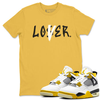 Air Jordan 4 Retro Vivid Sulfur shirt to match jordans Loser Lover sneaker tees 4s Vivid Sulfur SNRT Sneaker Release Tees unisex cotton Daisy 1 crew neck shirt