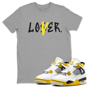 Air Jordan 4 Retro Vivid Sulfur shirt to match jordans Loser Lover sneaker tees 4s Vivid Sulfur SNRT Sneaker Release Tees unisex cotton Heather Grey 1 crew neck shirt
