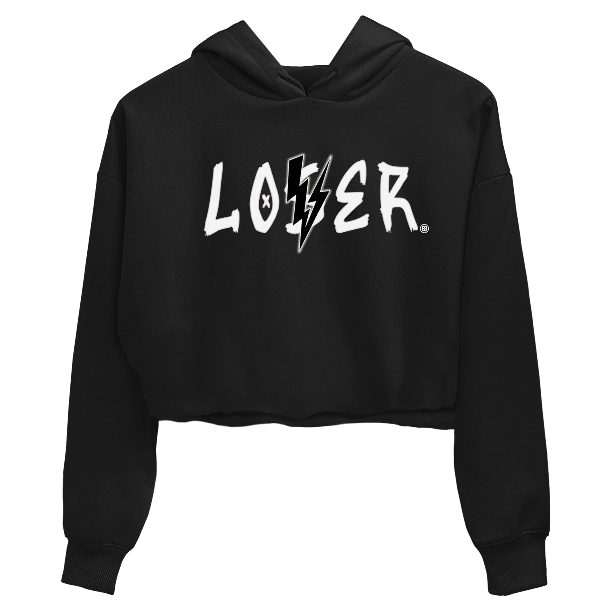 Air Jordan 4 White Thunder shirts to match jordans Loser Lover sneaker match tees Air Jordan 4 Retro White Thunder SNRT Sneaker Tees streetwear brand Black 2 crop tee