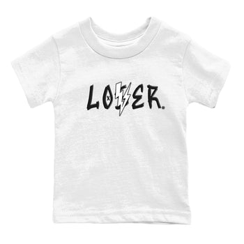 Air Jordan 4 White Thunder shirts to match jordans Loser Lover sneaker match tees Air Jordan 4 Retro White Thunder SNRT Sneaker Tees streetwear brand Baby and Youth White 2 cotton tee
