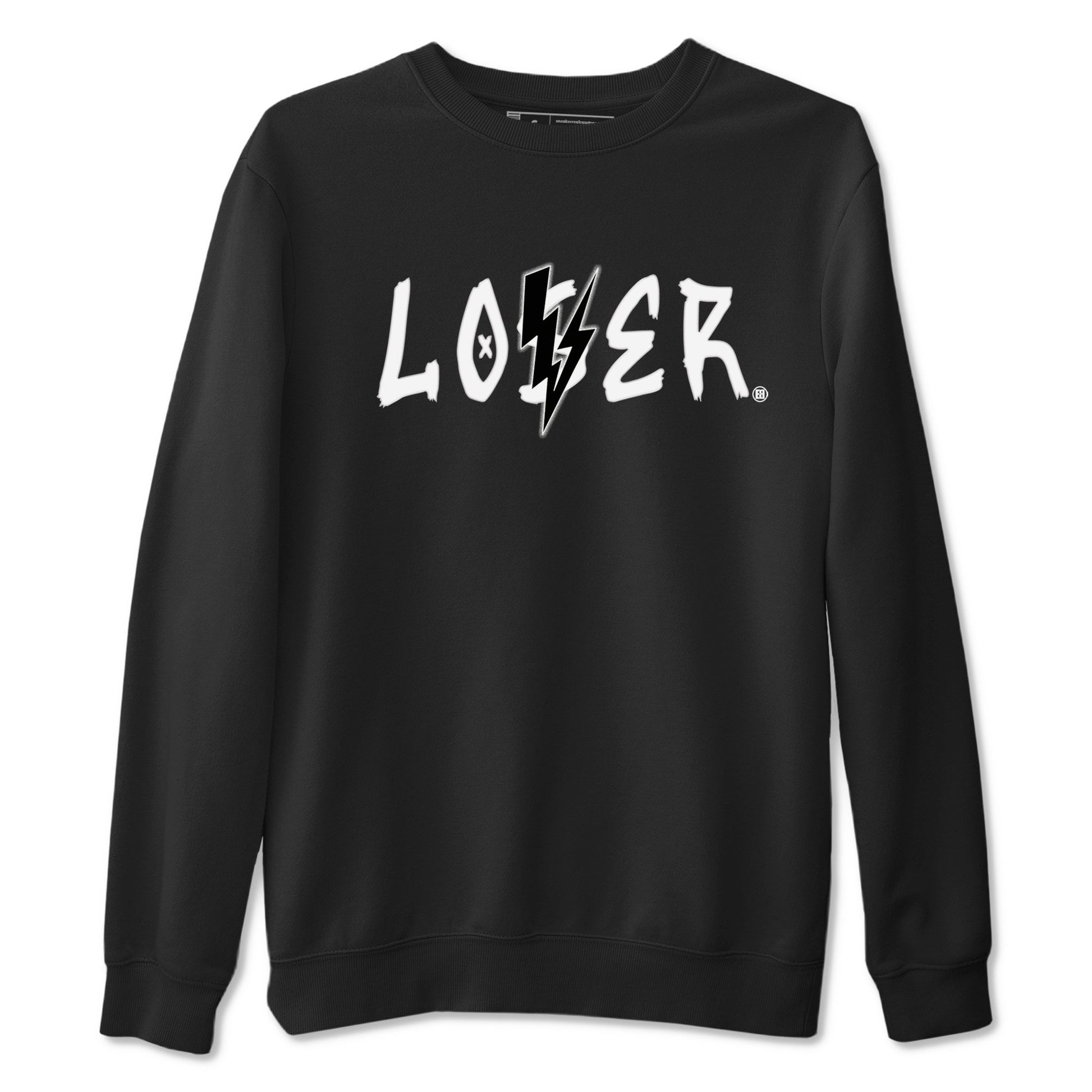 Air Jordan 4 White Thunder shirts to match jordans Loser Lover sneaker match tees Air Jordan 4 Retro White Thunder SNRT Sneaker Tees streetwear brand Black 2 unisex cotton tee