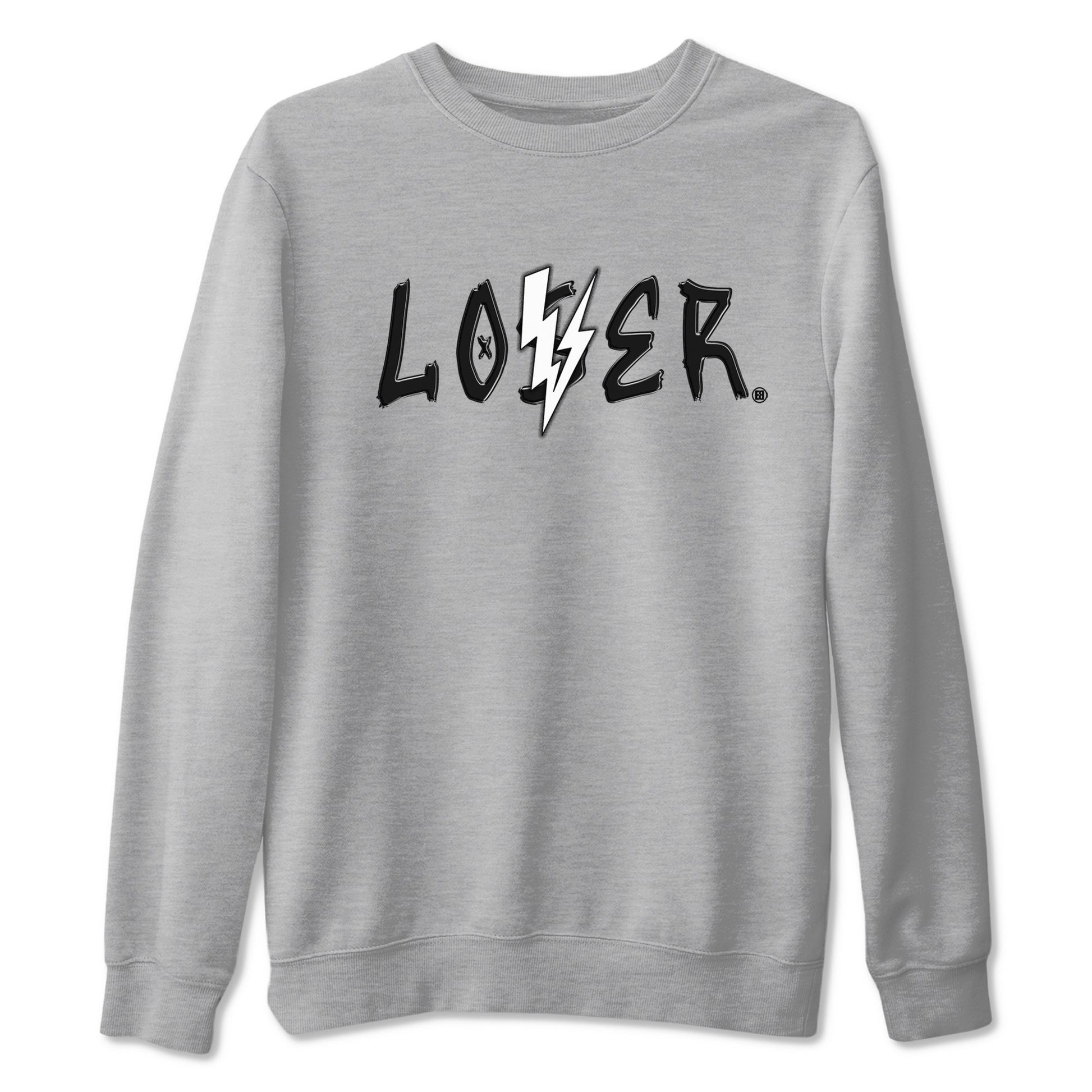 Air Jordan 4 White Thunder shirts to match jordans Loser Lover sneaker match tees Air Jordan 4 Retro White Thunder SNRT Sneaker Tees streetwear brand Heather Grey 2 unisex cotton tee