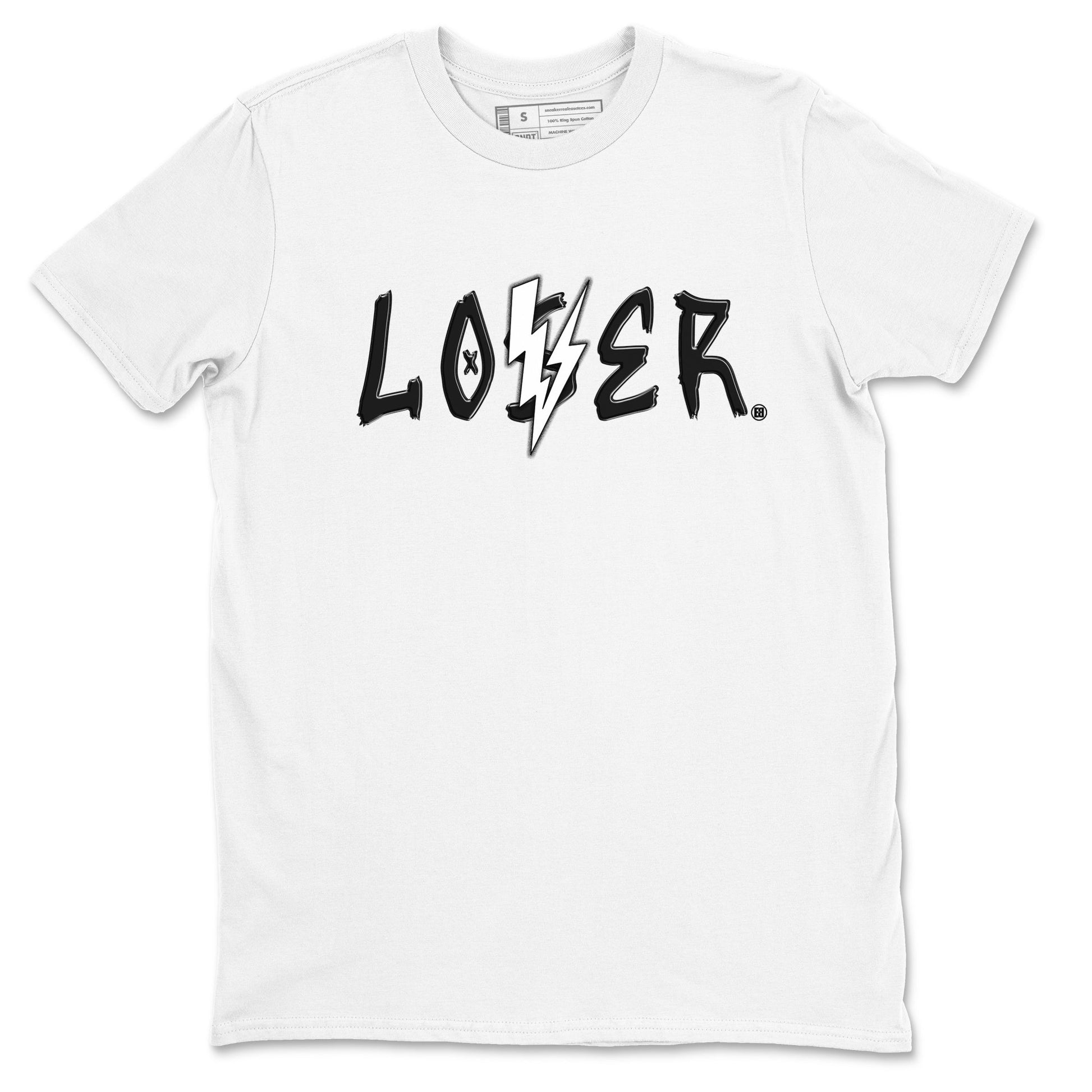 Air Jordan 4 White Thunder shirts to match jordans Loser Lover sneaker match tees Air Jordan 4 Retro White Thunder SNRT Sneaker Tees streetwear brand White 2 unisex cotton tee