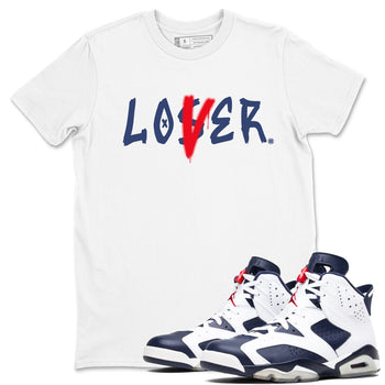 6s White And Midnight Navy shirts to match jordans Loser Lover sneaker match tees Air Jordan 6 White And Midnight Navy SNRT Sneaker Tees streetwear brand White 1 unisex cotton tee