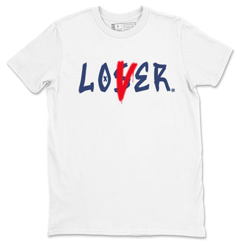 6s White And Midnight Navy shirts to match jordans Loser Lover sneaker match tees Air Jordan 6 White And Midnight Navy SNRT Sneaker Tees streetwear brand White 2 unisex cotton tee