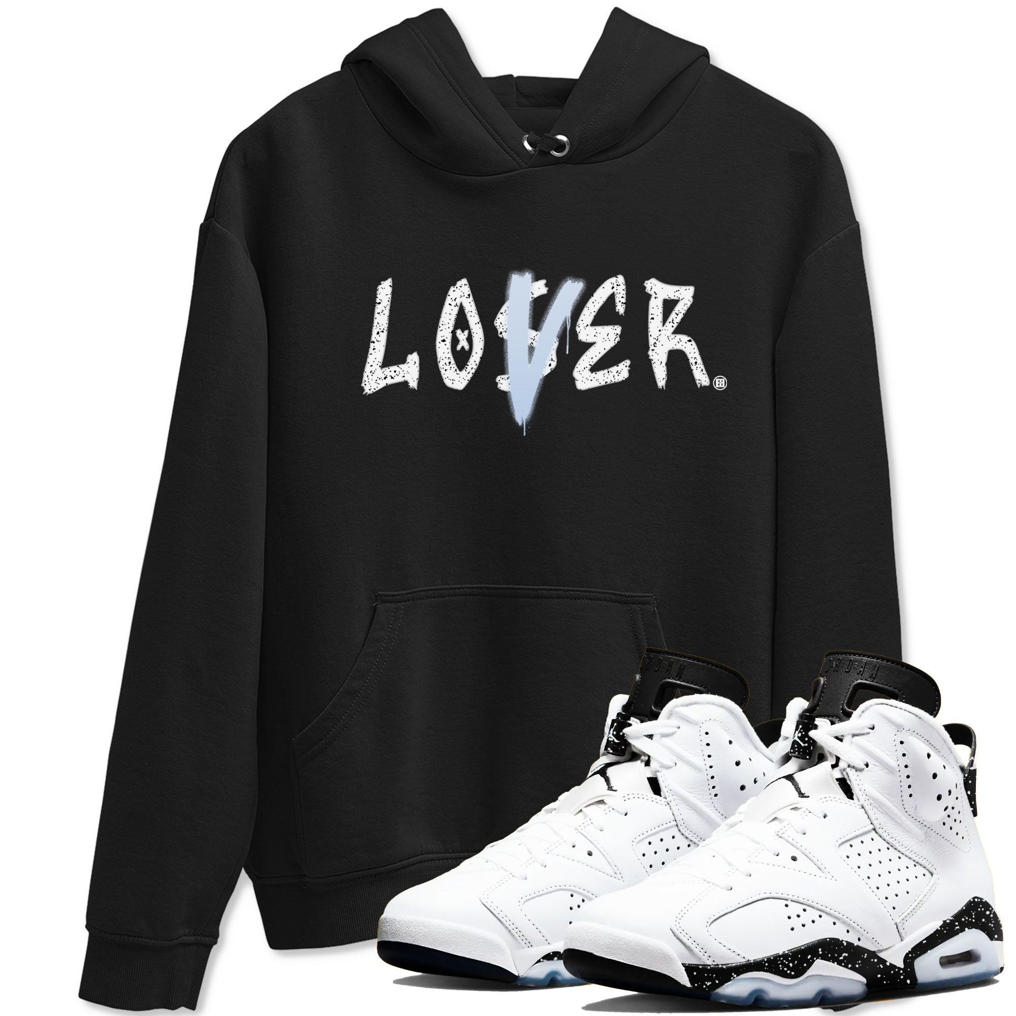 AJ6 White Black shirts to match jordans Loser Lover sneaker match tees Air Jordan 6 White Black SNRT Sneaker Tees streetwear brand Black 1 unisex cotton tee
