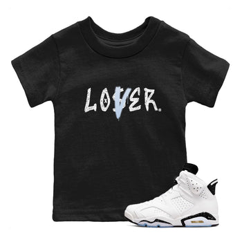 AJ6 White Black shirts to match jordans Loser Lover sneaker match tees Air Jordan 6 White Black SNRT Sneaker Tees streetwear brand Baby and Youth Black 1 cotton tee