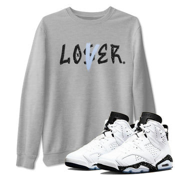 AJ6 White Black shirts to match jordans Loser Lover sneaker match tees Air Jordan 6 White Black SNRT Sneaker Tees streetwear brand Heather Grey 1 unisex cotton tee