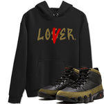 9s Olive shirts to match jordans Loser Lover sneaker match tees Air Jordan 9 Olive match shoes to clothes SNRT Sneaker Tees unisex cotton Black 1 shirts