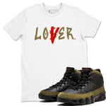 9s Olive shirts to match jordans Loser Lover sneaker match tees Air Jordan 9 Olive match shoes to clothes SNRT Sneaker Tees unisex cotton White 1 shirts