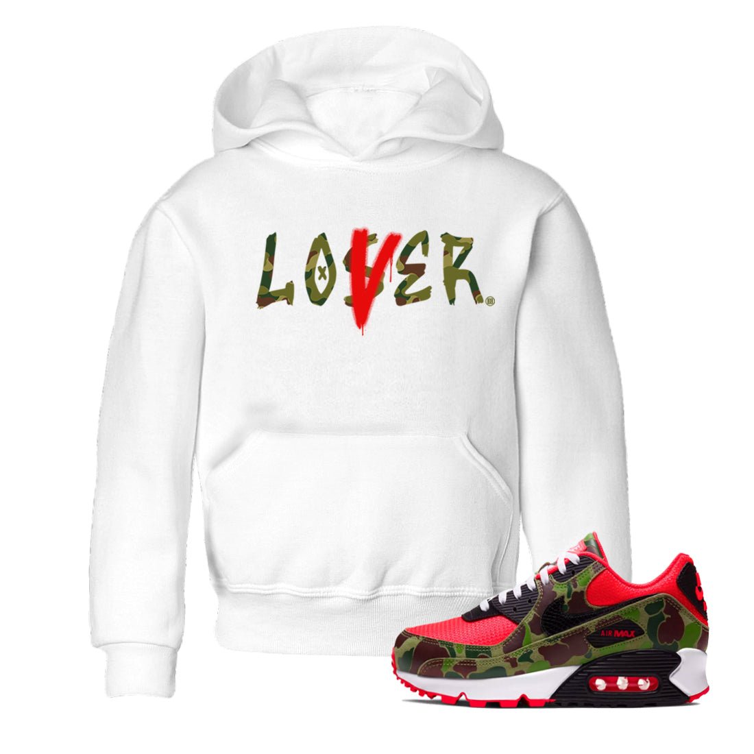Air Max 90 Duck Camo shirts to match jordans Loser Lover sneaker match tees Air Max 90 Reverse Duck Camo match shoes to clothes SNRT Sneaker Tees Youth Baby White 1 tee