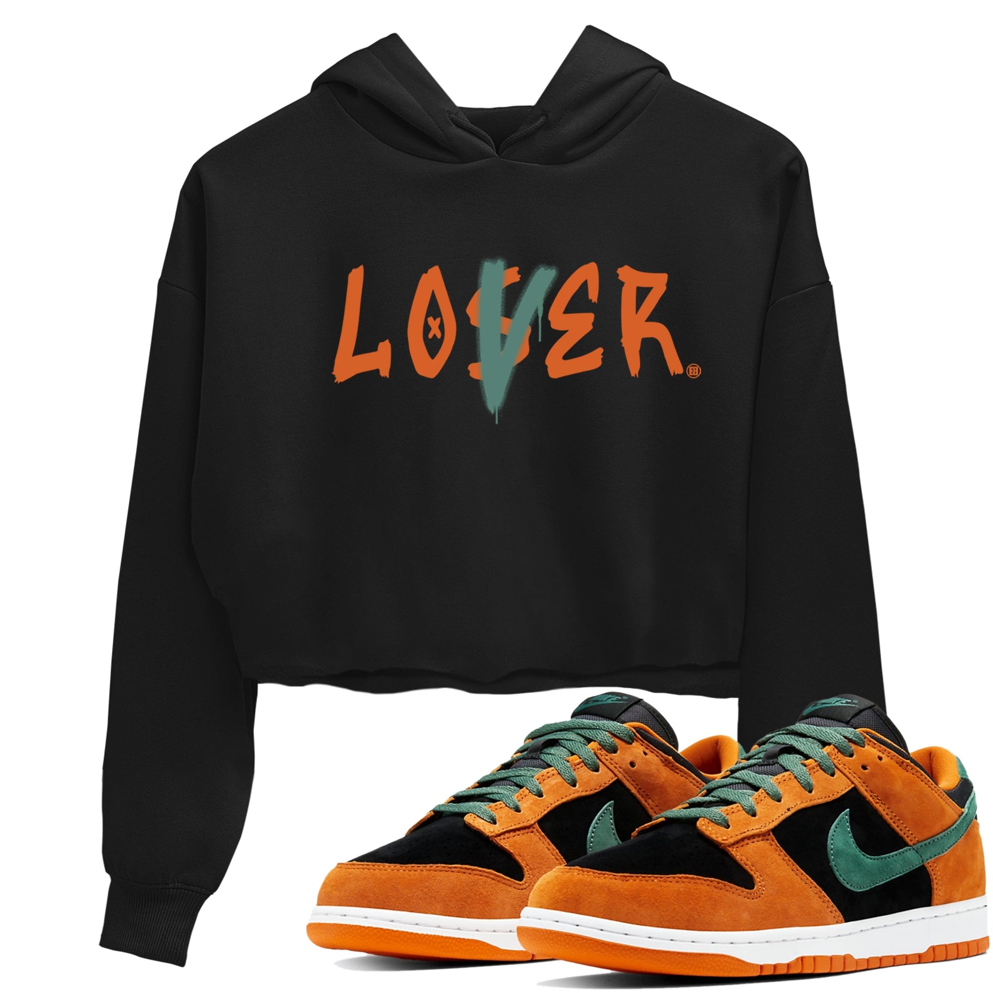 Dunk Low Ceramic shirts to match jordans Loser Lover sneaker match tees Dunk Ceramic match shoes to clothes SNRT Sneaker Tees unisex cotton Black 1 crop tee