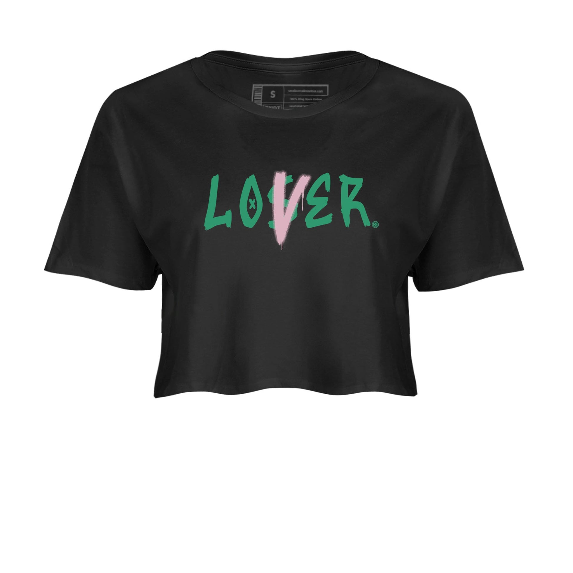 Dunk Low Medium Soft Pink Malachite shirt to match jordans Loser Lover sneaker tees Dunks Medium Soft Pink Malachite Streetwear Brand Streetwear Brand SNRT Sneaker Release Tees Black 2 crop length shirt