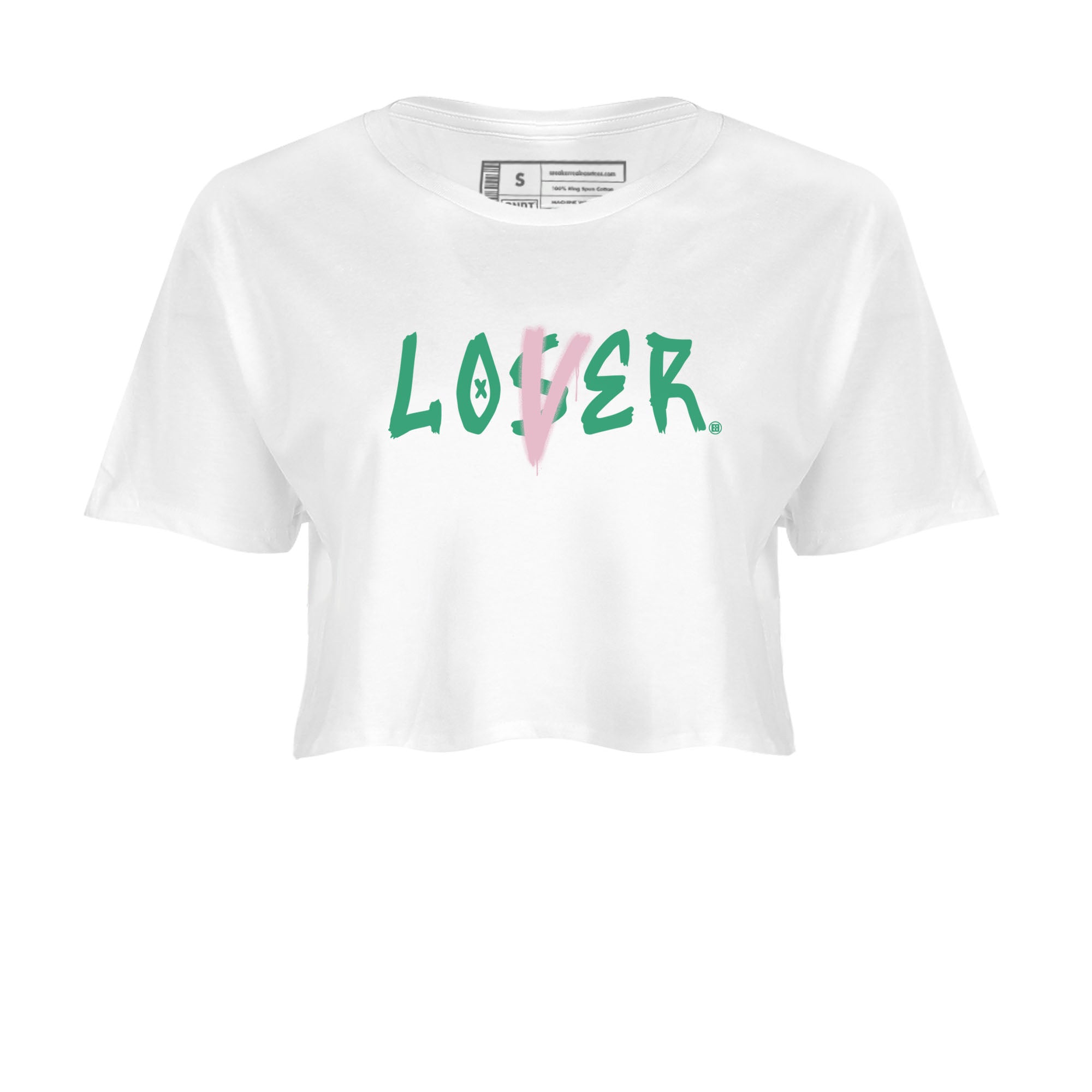 Dunk Low Medium Soft Pink Malachite shirt to match jordans Loser Lover sneaker tees Dunks Medium Soft Pink Malachite Streetwear Brand SNRT Sneaker Release Tees White 2 crop length shirt