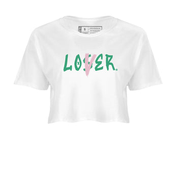 Dunk Low Medium Soft Pink Malachite shirt to match jordans Loser Lover sneaker tees Dunks Medium Soft Pink Malachite Streetwear Brand SNRT Sneaker Release Tees White 2 crop length shirt