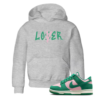 Dunk Low Medium Soft Pink Malachite shirt to match jordans Loser Lover sneaker tees Dunks Medium Soft Pink Malachite Streetwear Brand SNRT Sneaker Release Tees baby toddler Heather Grey 1 cotton Shirt