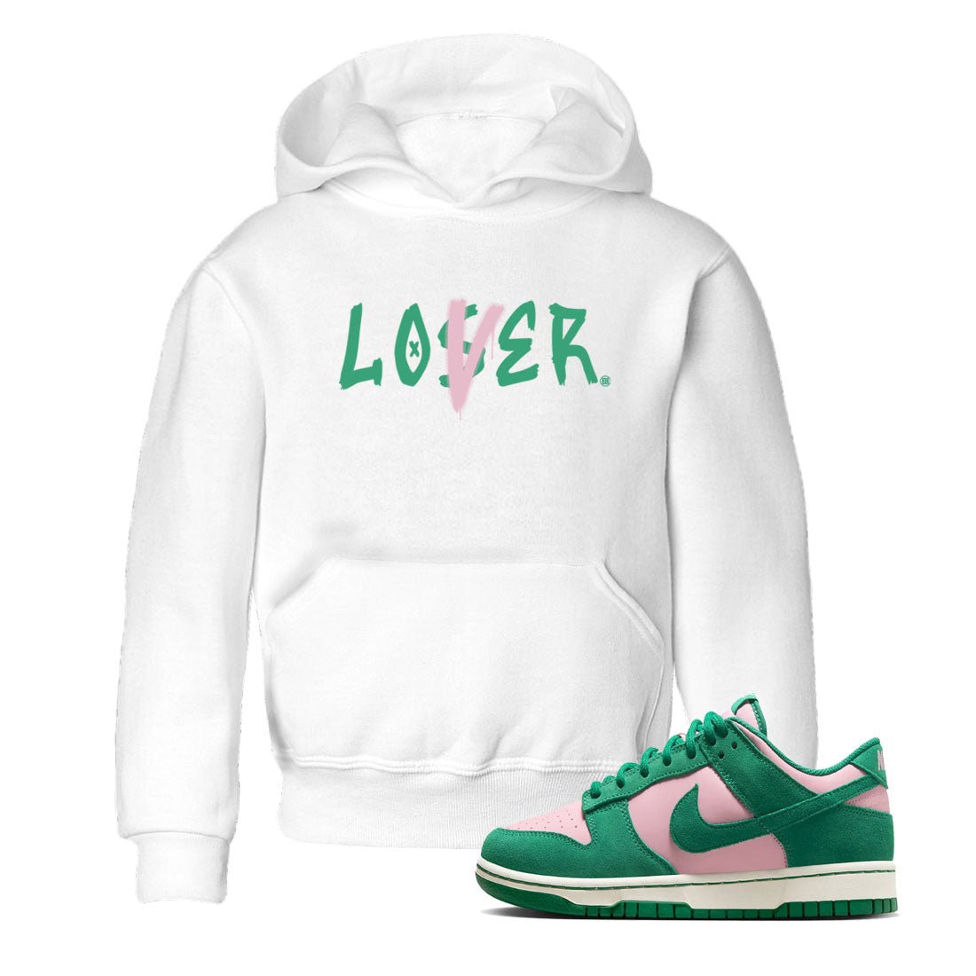 Dunk Low Medium Soft Pink Malachite shirt to match jordans Loser Lover sneaker tees Dunks Medium Soft Pink Malachite Streetwear Brand SNRT Sneaker Release Tees baby toddler White 1 cotton Shirt