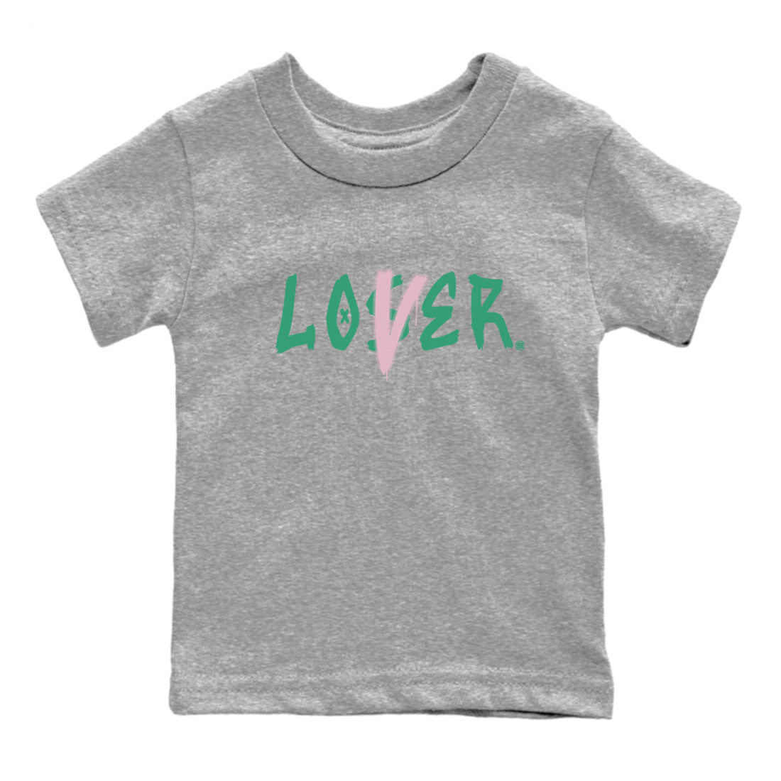 Dunk Low Medium Soft Pink Malachite shirt to match jordans Loser Lover sneaker tees Dunks Medium Soft Pink Malachite Streetwear Brand SNRT Sneaker Release Tees baby toddler Heather Grey 2 cotton Shirt