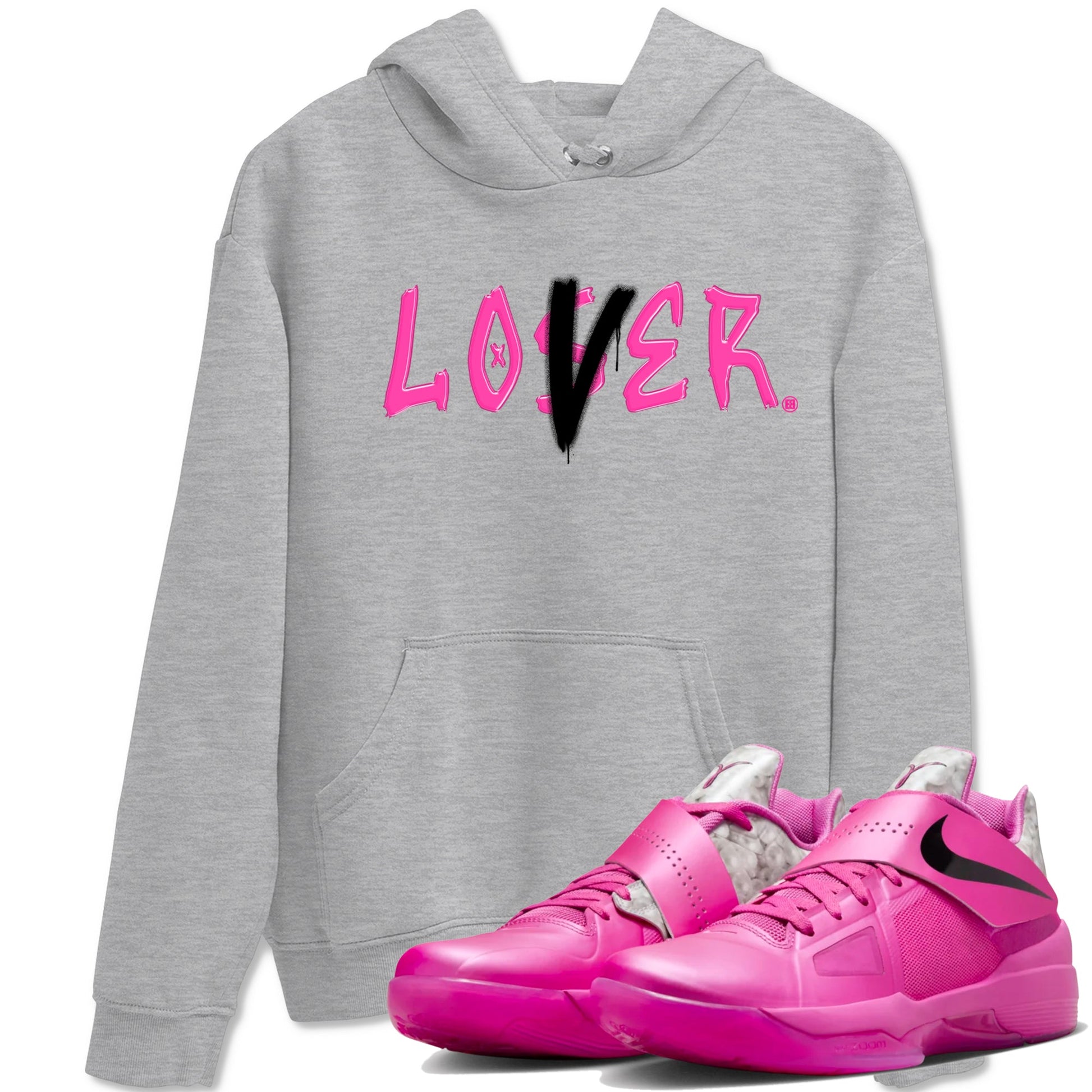 Nike KD 4 Retro Aunt Pearl shirts to match jordans Loser Lover sneaker match tees Nike KD 4 Aunt Pearl match shoes to clothes SNRT Sneaker Tees unisex cotton Heather Grey 1 shirts